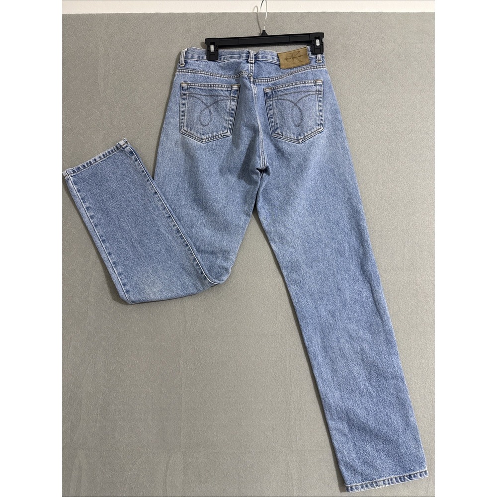 Vtg Womens Jeans Calvin Klein Easy Fit Stonewash CK Blue WORN IN Sz 9 Grunge 90s